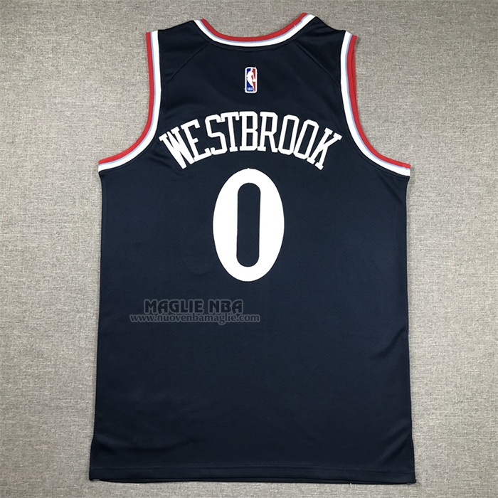 Maglia
 Russell Westbrook NO 0 Los Angeles Clippers Icon 2024-25 Blu
